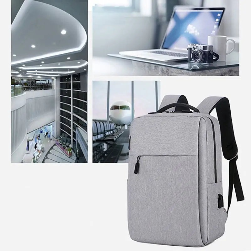 Anti-theft waterproof laptop backpack USB charging travel backpack unisex