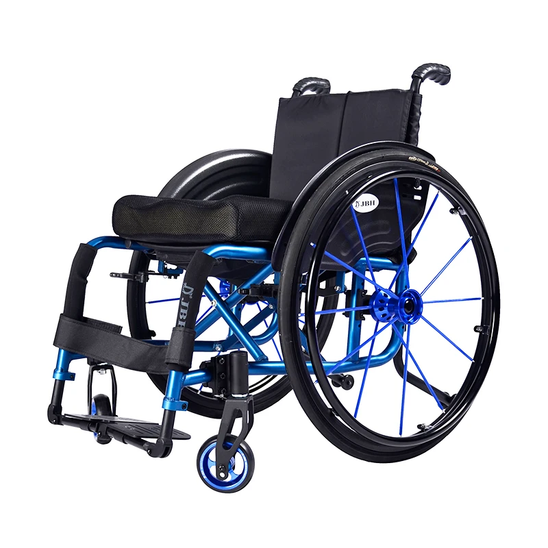 Aluminum Alloy Portable Folding Sports Wheelchair for the Elderly Disabled Light Chair High Quality and Strength electric stair climbing wheelchair