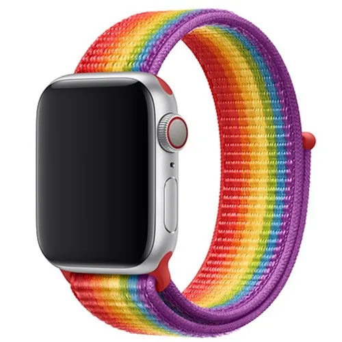 Нейлоновый браслет-петля 40 44 мм для Apple watch band 4 5, спортивный сменный ремешок, аксессуары, дышащая повязка для Iwatch 3 2 1 38 42m - Цвет ремешка: Pride edition