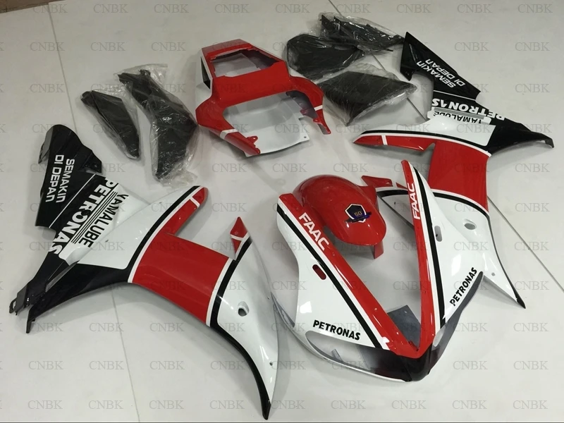 Обтекатели для YAMAHA YZFR1 02 Кузов YZF R1 комплекты обтекателей 2002 - 2003 белый красный
