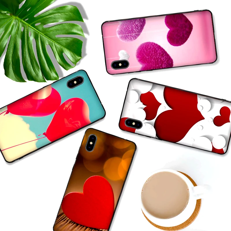 Red love Phone Case For Xiaomi Mi6 8 Lite SE MAX 3 9E 5X 6X F1 A1 A2 6 Soft Silicone Cases Cover | Мобильные телефоны и