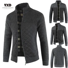 

Mens Clothes Sweaters Cardigans Mans Spliced Knitted Sweater Man Winter Jacket Men Casual Full Zip Warm Male Cardigan Man Coats