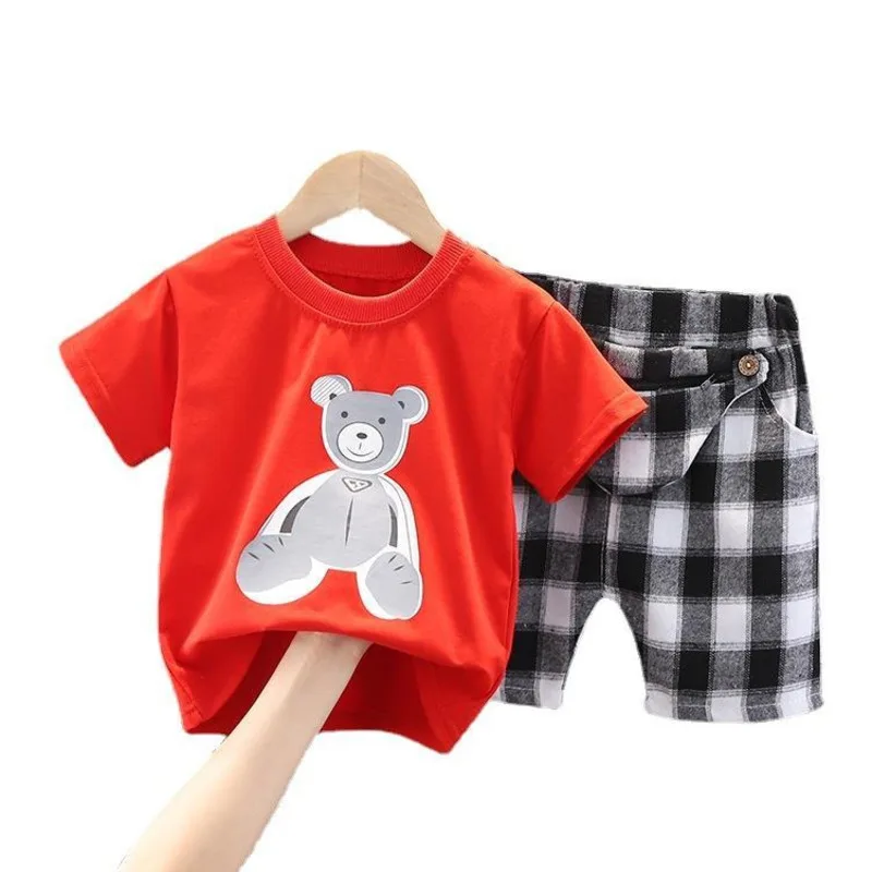 

New Baby Clothes Suit Summer Children Girls Clothing Boys Cartoon T-Shirt Shorts 2Pcs/Sets Toddler Sport Costume Kids Tracksuits