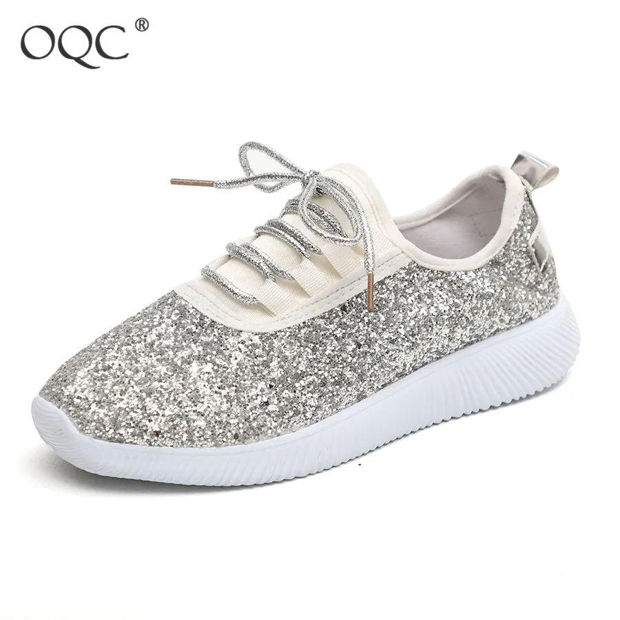 

Women's Sports Shoes Women Walking Shoes Fashion Flash Flat Casual Shoes Autumn Comfortable Lace-UP Korean Version Sneakers D30