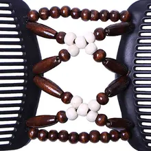 Bz933 персонализированные деревянные бусины имитация дерева двухрядные вставки гребень