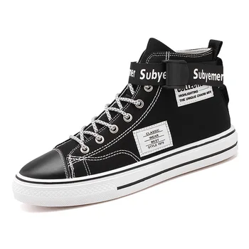 

Canvas Shoes Men's Shoes 2020 New Couple Trendy Shoes Student Casual Board Shoes Men's Sneakers Breathable High-top Size 35-44