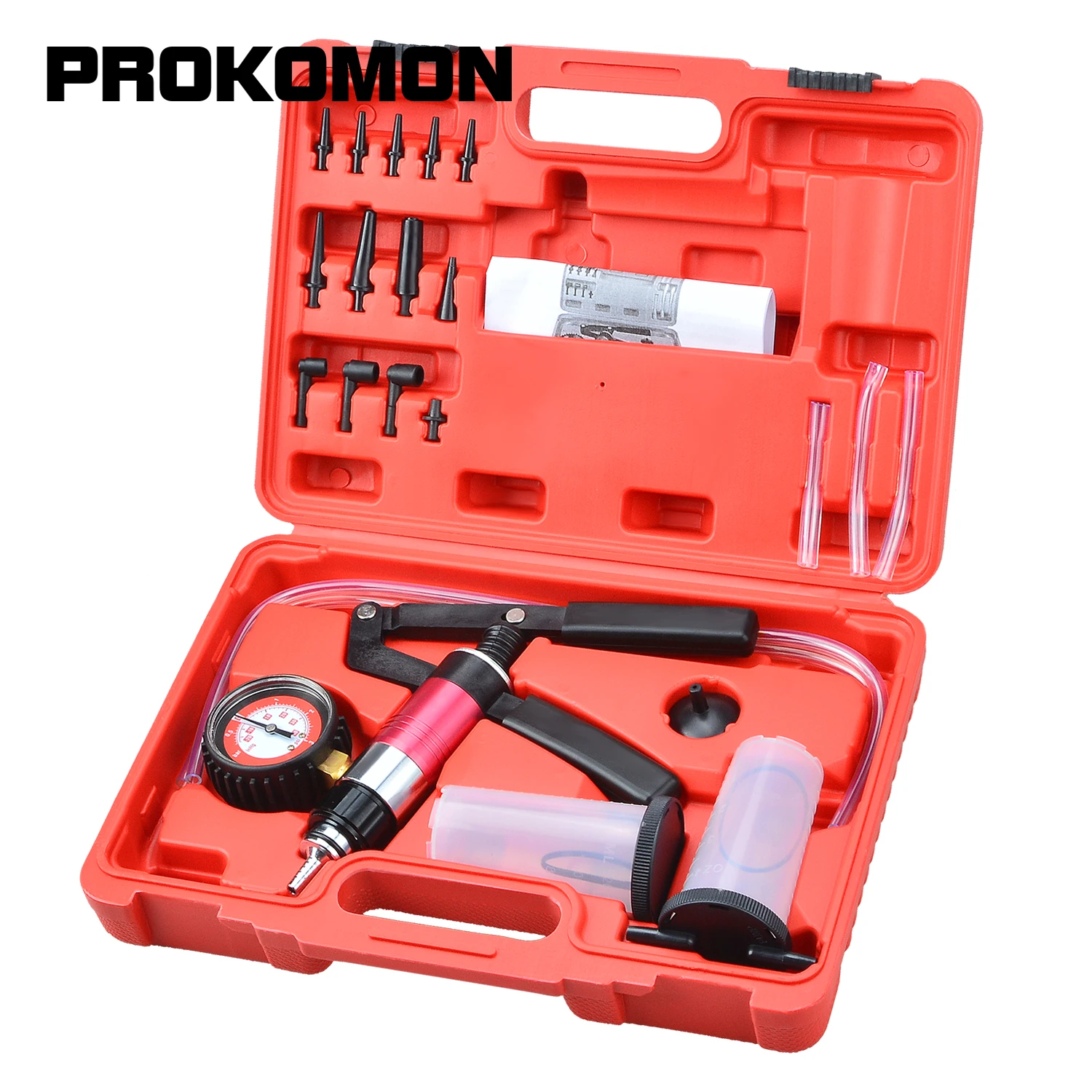 Hand Held Vacuum Pump Brake Bleeder Set Bleed Tester Tool Kit