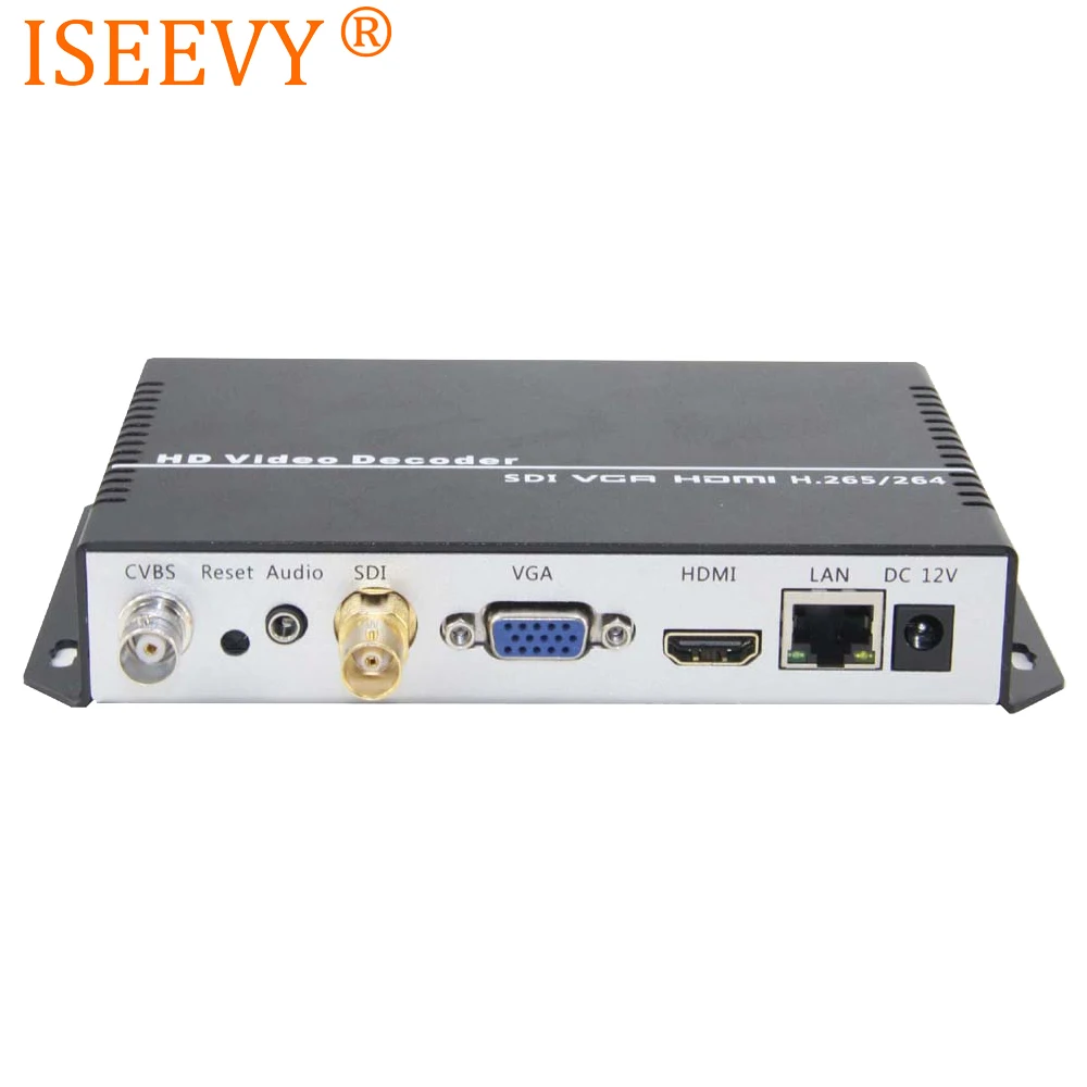 ISEEVY H.265 H.264 4K видео декодер SDI декодер с HDMI VGA SDI выход для декодирования сетевого потока поддержка RTMP RTSP UDP HTTP