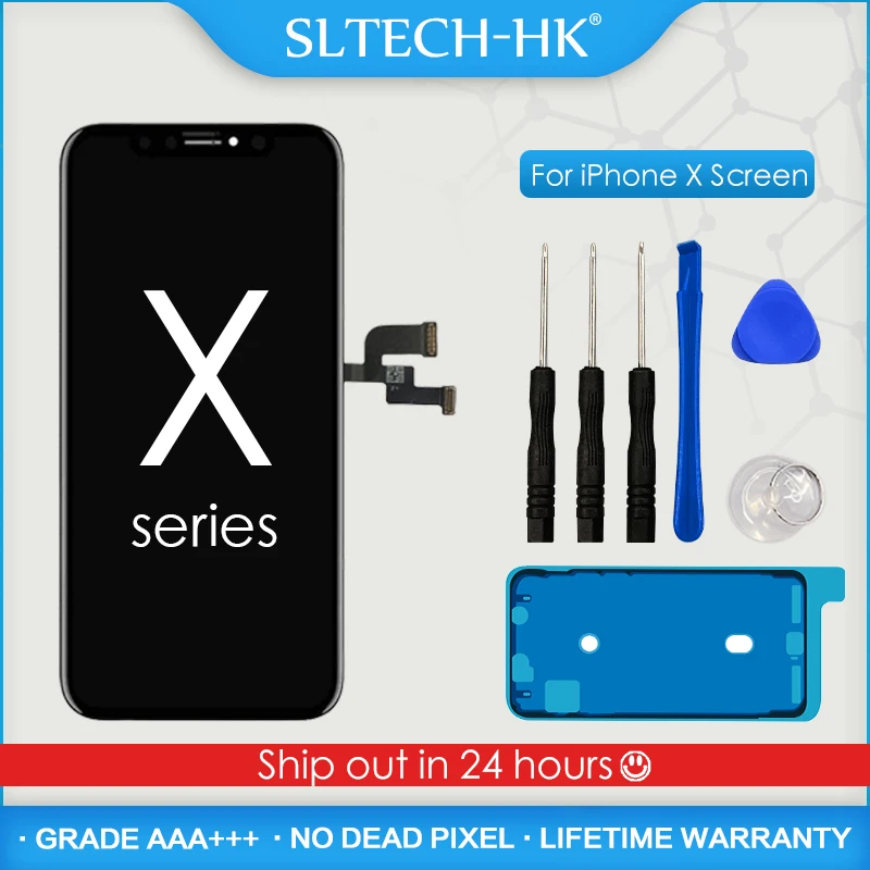 ЖК экран для iPhone X XR XS сменный дисплей с 3D сенсорным экраном в сборе True Tone без битых