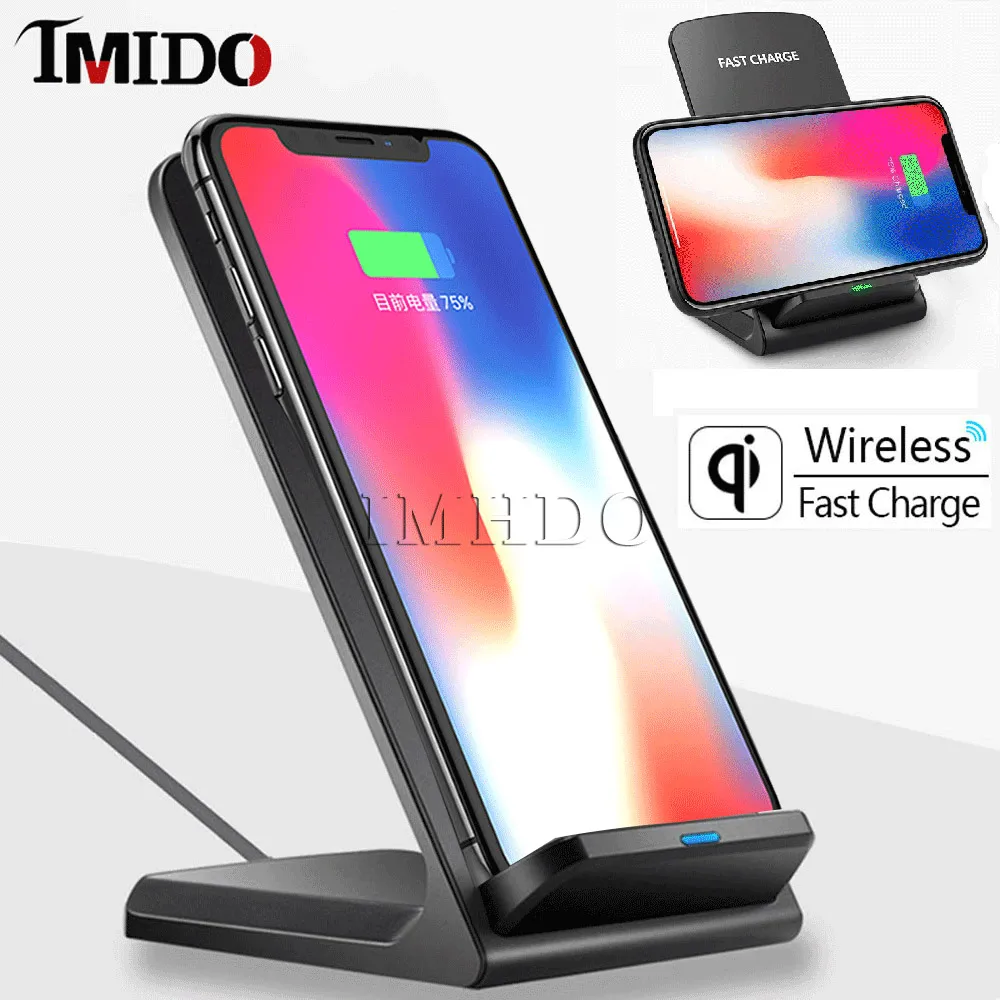 Best QI wireless charger for iphone 11 pro max xs x xr 10w qi wireless Desktop Stand charging for s