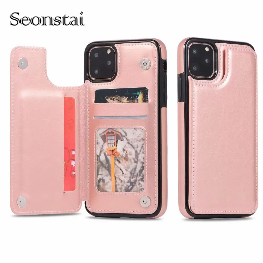 Кожаный чехол-кошелек для iPhone 6 6S 7 8 Plus X XR XS Max | Мобильные телефоны и аксессуары