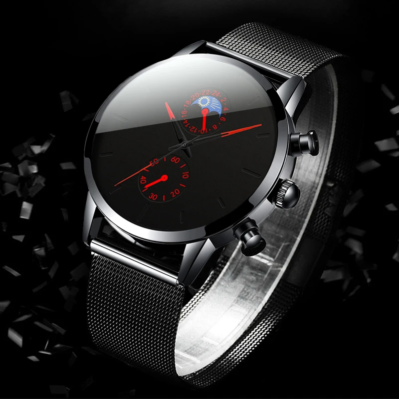 

Fashion Men Watch Black Leather Watches Luxury Quartz Wrist Watch Men Stainless Steel Clock Classic Male Watch Relogio Masculino