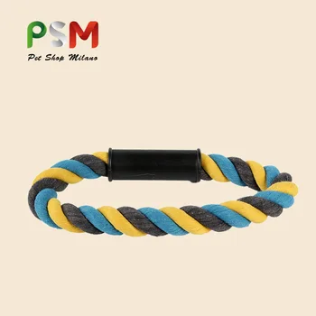 

Pet Dog Cotton Chew Knot Toys Durable Teeth Clean Braided Rope Ring Interactive Dog Training Products