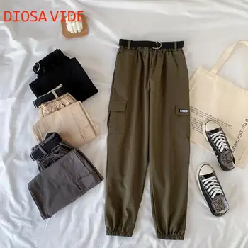 

Super fire overalls autumn 2020 new leggings pants elastic waist casual straight trousers all-match slim pants trend