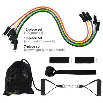 

12pcs Yoga Band Tube Resistance Bands Set Fitness Elastic Rubber Band Training Workout Expander Pull Rope Gym Fitness Equipment