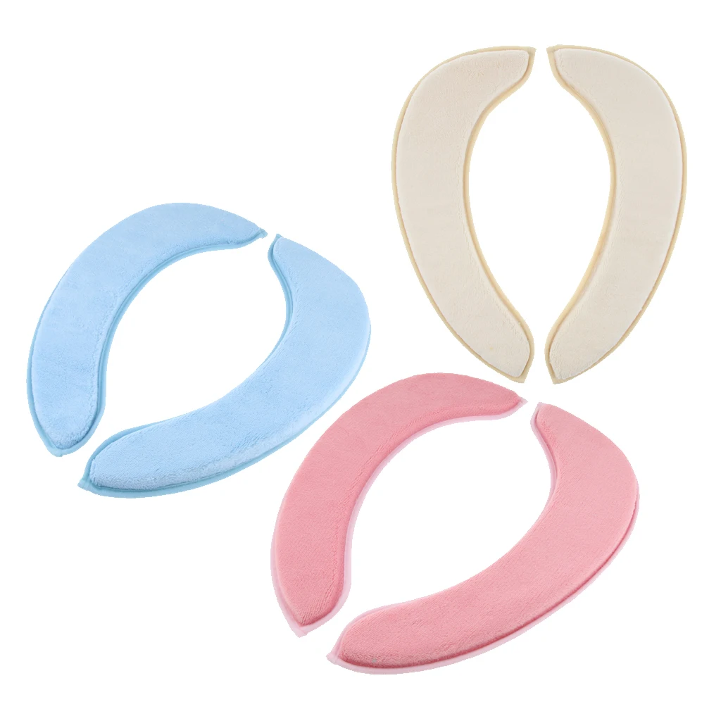 Bathroom Universal Reusable Soft Toilet Cushion Pad, Self-adhesive Washable Toilet Seat Cover