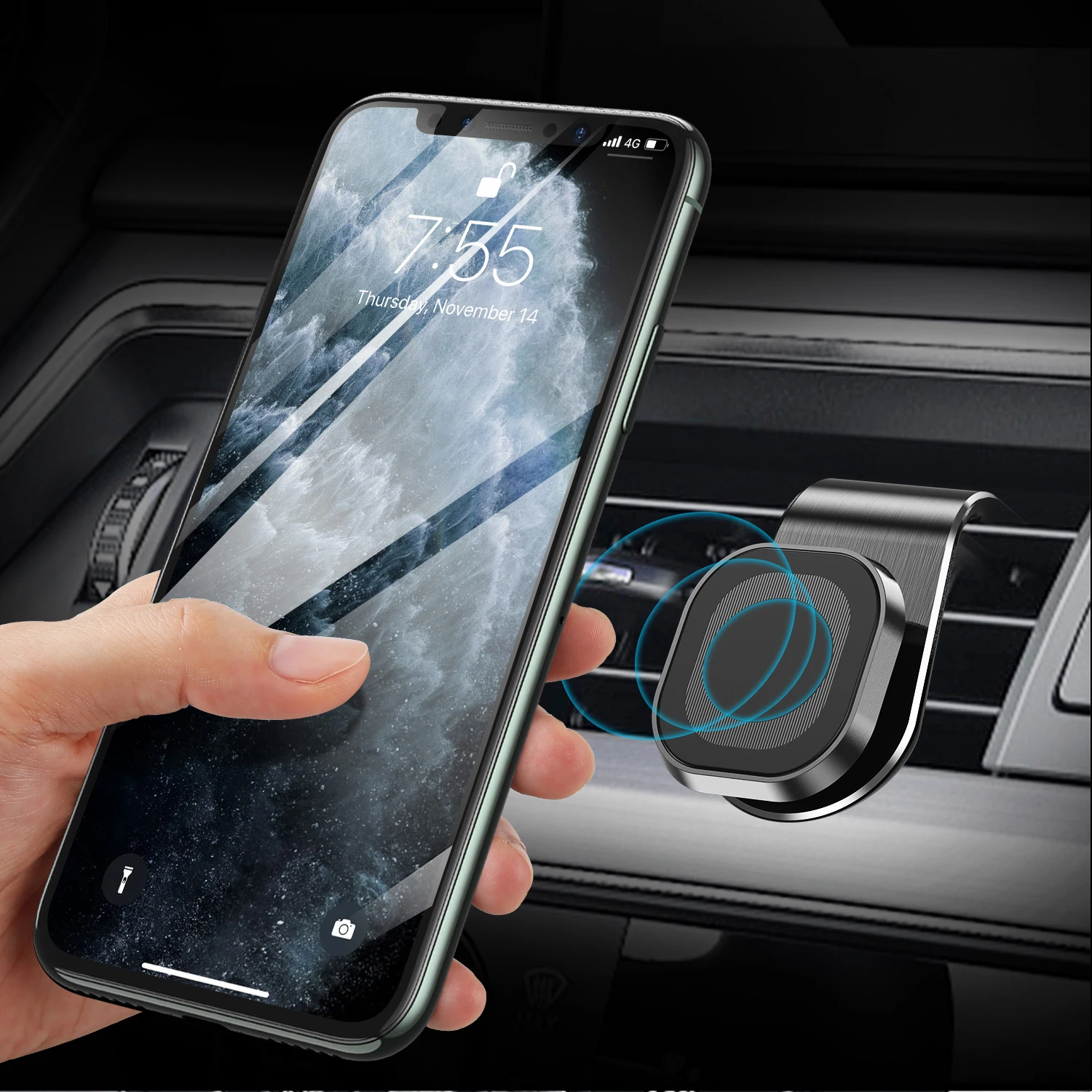 

GTWIN 360 Degree Magnetic Car Phone Holder Stand Air Vent Mount Dashboard GPS in Car Plastic mobile phone universal holder