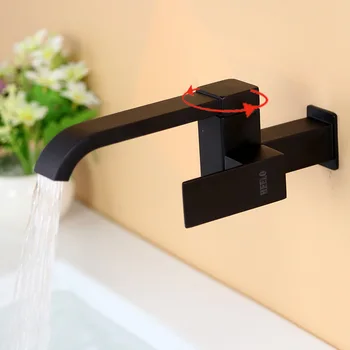 

Black and White with Pattern Wall-in Lengthen Balcony Square Rotating Wall out Single Cold Quick Opening Mop Pool Faucet Sanitar