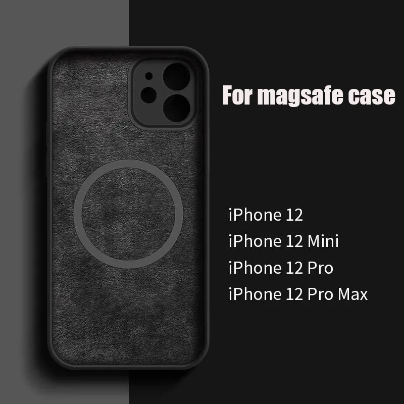 iphone 12 mini silicone case For iphone seiies magnetic case iphone11 12 liquid silicone iPhone 11promax 12 promax all-inclusive magnetic box mini soft shell iphone 12 phone mini case