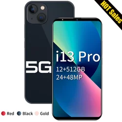 Cheap Phones i13 Pro 12GB RAM 512GB ROM 6.3 Inch HD Screen 5800mAh Unlocked Dual SIM Celulares Mobile Phones  Cellphone Celular