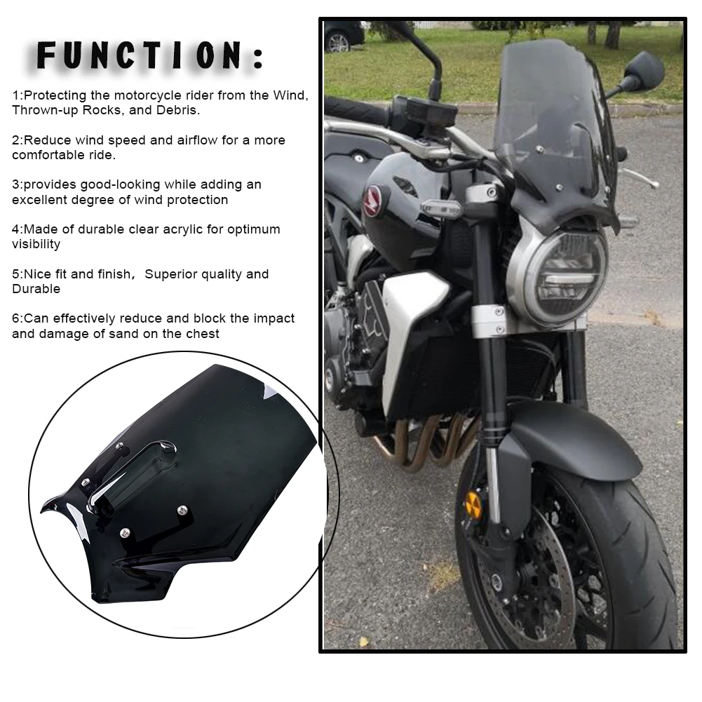 Для Honda CB1000R 2018 2019 2020 мотоцикл ветер Экран дефлектор ветрового стекла CB 1000 R