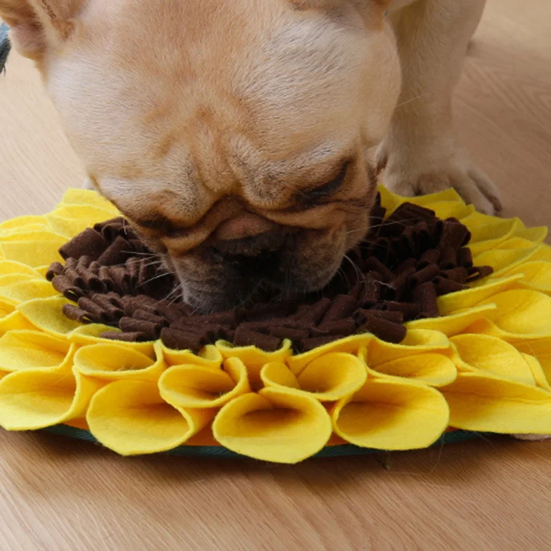 

2020 Dog Mat Pet Sniffing Training Blanket Sunflower Slowing Feeding Pad Relieve Stress Puzzle Toy Pet Nose Pad Pet Supplies