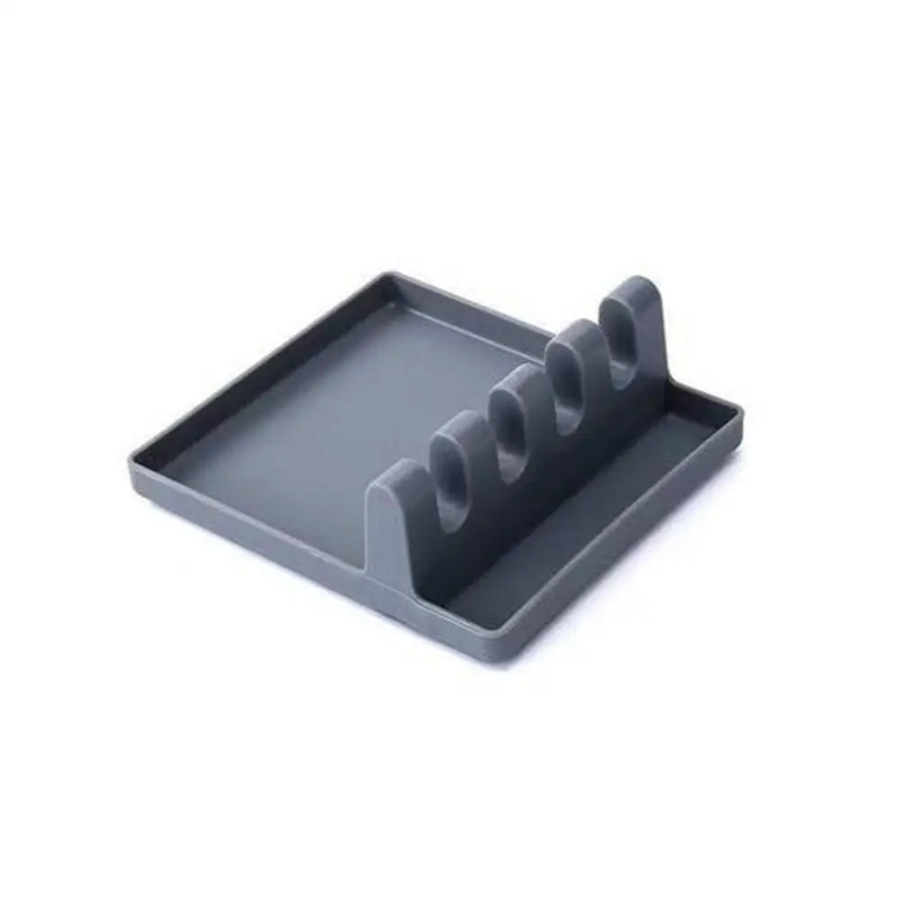 

Kitchen Silicone Appliance Bracket Kitchen Tool Mat Shelf Spoon Tableware Rack Square Spoon Tray Drain Pad Shovel Holder