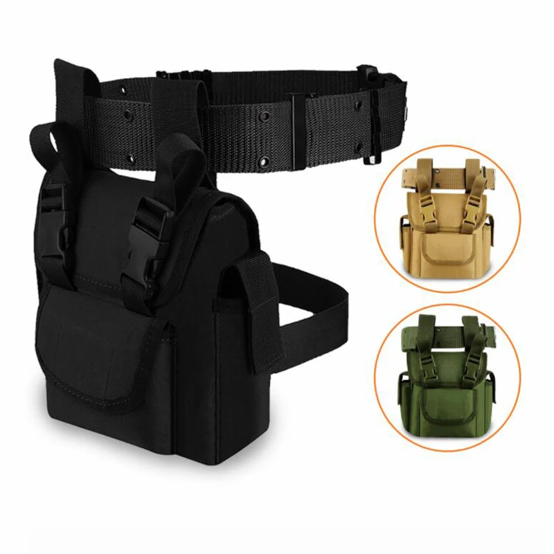 Tactical Molle Drop Leg Pack Waist Bag Waterproof Quick Release Utility EDC Pouch Military Tool Fanny Ffor Hunting Hiking |