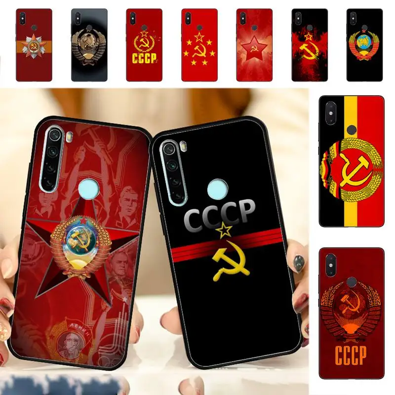 YNDFCNB USSR Flag Soviet Union Phone Case for Redmi Note 8 7 9 4 6 pro max T X 5A 3 10 lite | Мобильные телефоны и