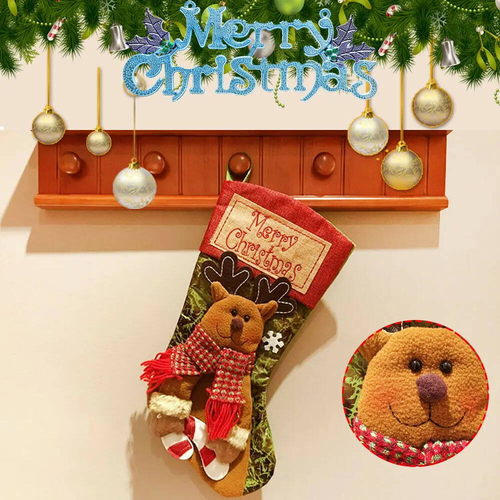 

Christmas Gift Xmas Pendant Decor Bag Santa Claus Snowman