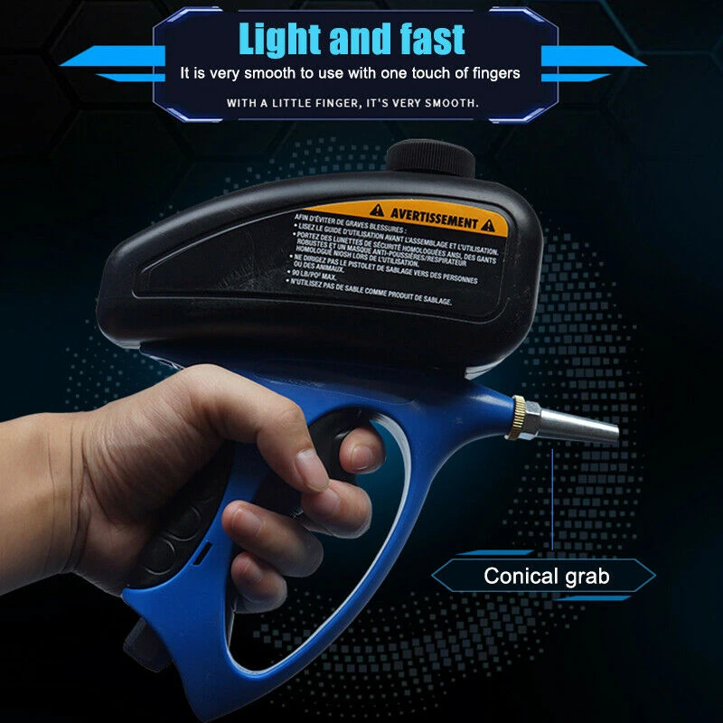 Anti-Rust Sandblaster Handheld Pneumatic Sand Blasting Machine Glass Tombstone Sprayer Sandblasting Machine with Small Nozzle
