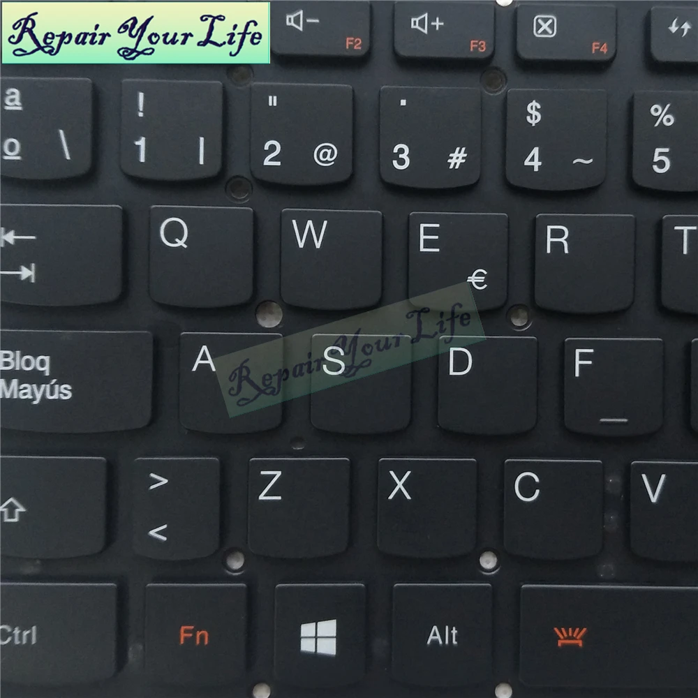 Клавиатура для ноутбука SP Испанский для LENOVO 900 900-13ISK SN20H56005 V-152720AKI-UK PK130YV2A10 с подсветкой черный