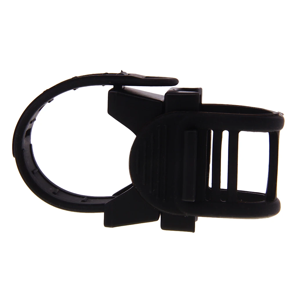 Plastic Rubber Mount Holder Clamp Clip for Bike LED Light Lamp Flashlight Black - Slip Resistance