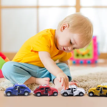 

Pull Back Car Model Toy Alloy Rubber Vintage Diecast Pull Back Car Model Toy for Children Gift Decor Cute Flexible 1:32