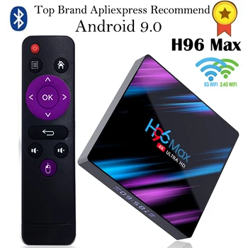 

Mini WIFI Smart TV Set Top Box 4GB Ram 16G/32GB/64GB H96 MAX Smart TV Box Android 9.0 Rom Rockchip RK3318 4K MAX HD Media Player