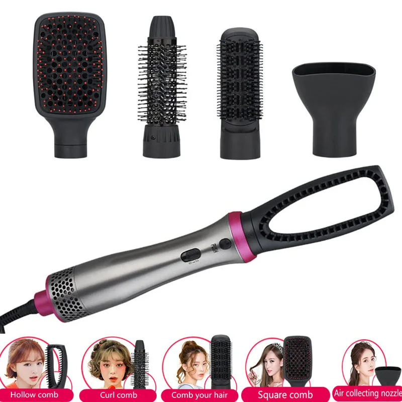 

NEW Professional 5 In 1Hair Dryer Brush Hair Straightener Curler Comb Electric Blow Dryer With Comb Hair Brush Roller Styler