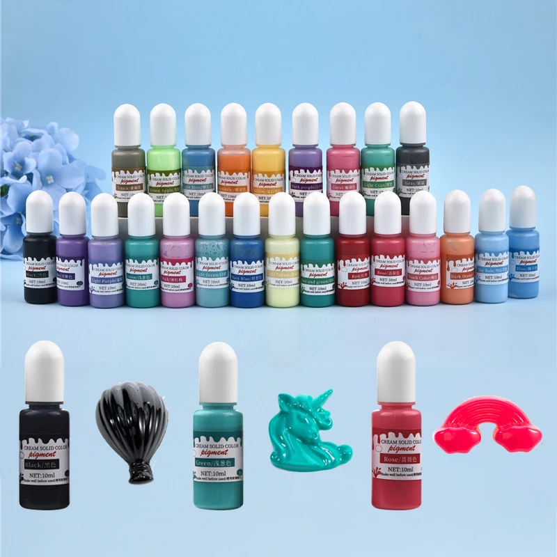 

DIY 10g UV Resin Solid Color Pigment Polish Resin Colorant For Silicone Mold Jewelry Making DIY Handmade Crafts 24 Colors
