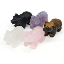 1PC Natural Crystal Rose Quartz Bear Amethyst Obsidian Animals Stone Crafts Small Decoration Home Decor Christmas Present 1PC Natural Crystal Rose Quartz Bear Amethyst Obsidian Animals Stone Crafts Small Decoration Home Decor Christmas Present