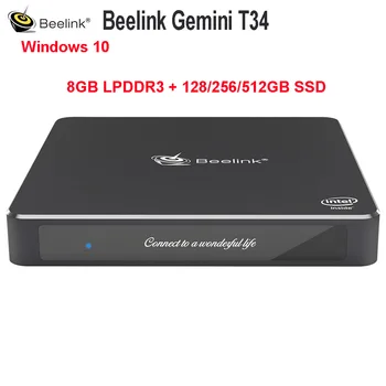 

Beelink Gemini T34 Windows 10 Mini PCIn Apollo Lake J3455 8GB 128GB In HD Graphics 500 2.4GHz 5.8GHz WiFi 1000Mbps BT4.0 TV BOX