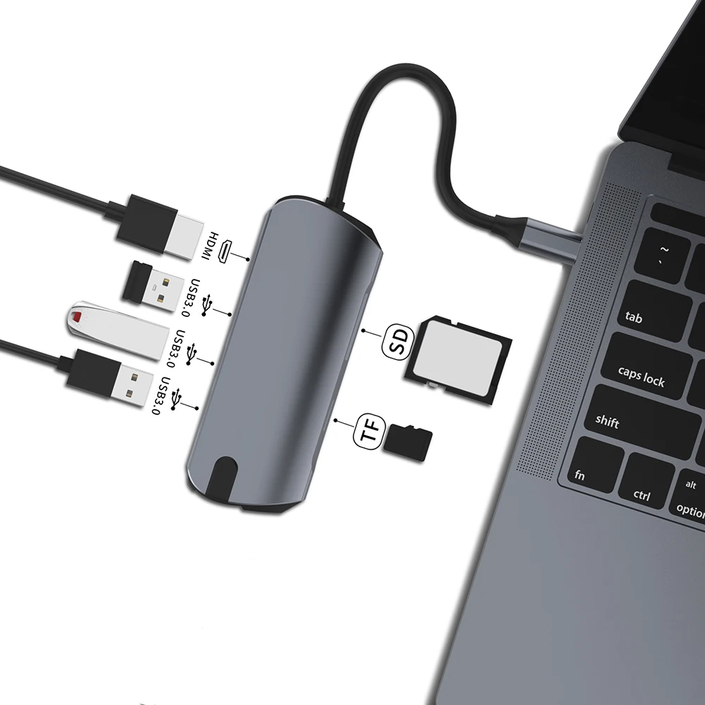Usb type-C концентратор для Мульти USB 3,0 концентратор HDMI адаптер док-станция для MacBook/iMac Pro 5 портов USB концентратор для расширения видео экрана