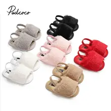 Летние мягкие классические тапочки для маленьких девочек; дышащие детские меховые туфли; Простые эластичные сандалии для маленьких принцесс