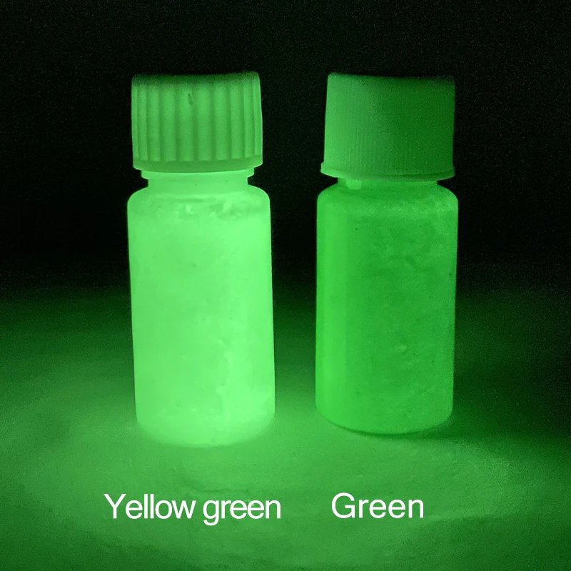 

2 Bottles Luminous Paint Glow in the Dark for Party Decorations Arts Yellow Green Phosphor Pigment 2