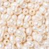 100pcs Natural Seashell Oval Pearl Beads for jewelry making bracelet necklace accessories 7~10x7~8mm, Hole: 1.8mm F60 ► Photo 1/6