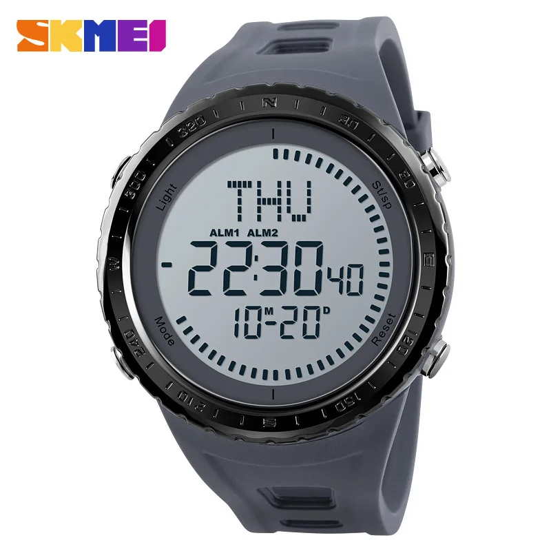 

Skmei 1315 Outdoor Step Count Multi-functional Students Silica Gel Electronic Waist Watch