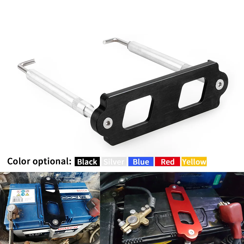 Blue Akozon Car Racing Battery Tie Down Hold Bracket Lock Anodized for for Honda CIVIC/CRX 1988-2000