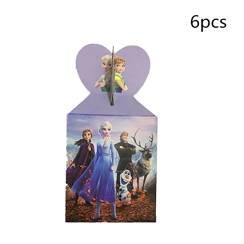 

Frozen 2 Theme Birthday Party Candy Boxes Anna and Elsa Paper Gifts Box Snow Princess Girls Kids Party Supplies Toys