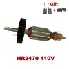 Free Bearing & Carbon Brush！AC220V-240V Armature Rotor Anchor Stator replacement for MAKITA Rotary Hammer HR2460 HR2470 Series ► Photo 3/6