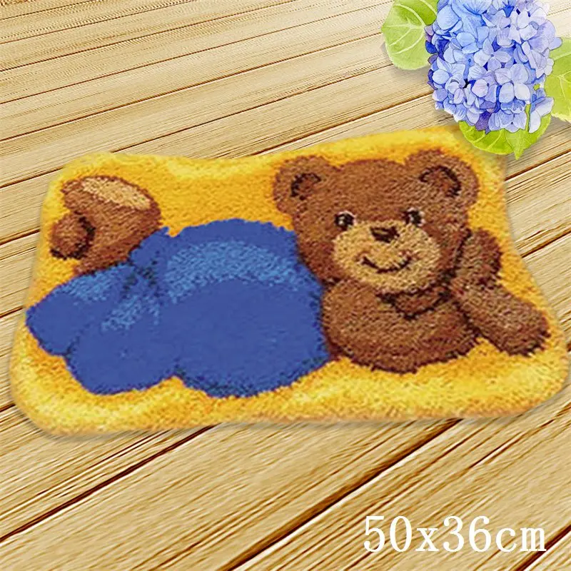 ZD098 Животные рукоделие коврик Klink Haak Kussen Bloeme животные ковер вышивка мультфильм Smyrna Защелка Наборы DIY подушка с пуговицей - Цвет: ZD098