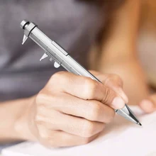 

2 in 1 Vernier Caliper Roller Ball Pen Measuring Instrument Ruler Ball-Point Pen Gel Ink Pen for Stationery Measuring