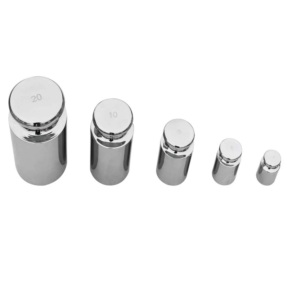 5Pcs 1g 2g 5g 10g 20g Grams Precision Chrome Calibration Scale Weight Set KitWI 5Pcs 1g 2g 5g 10g 20g Grams Precision Chrome Calibration Scale Weight Set KitWI
